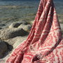 Mijölnir Barok - Toalla de playa fouta roja 90 x 170 cm